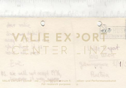 [VEC.005.655] - Korrespondenz Eric[?], VALIE EXPORT