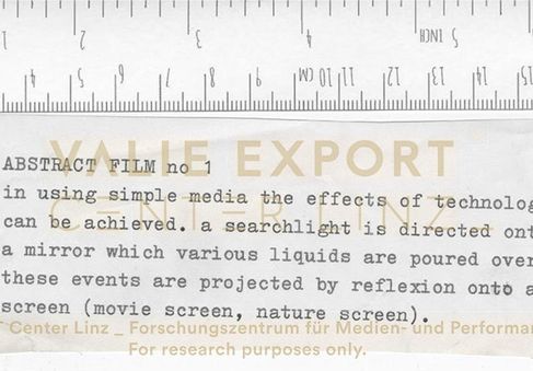 [VEC.006.087] - [ENGL. TEXTE DIV. AKTIONEN] - ABSTRACT FILM no 1