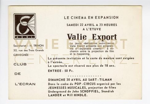 [VEC.004.463] - Le Cinema en Expansion. Valie Export