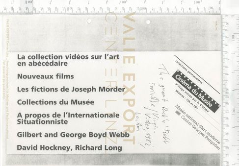 [VEC.000.719] - Cinema du Musée, Centre Georges Pompidou [Programme février 1989]
