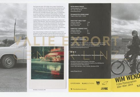 [VEC.004.705] - Wim Wenders. Frühe Photographien 60er - 80er Jahre / Wim Wenders Weltreisender