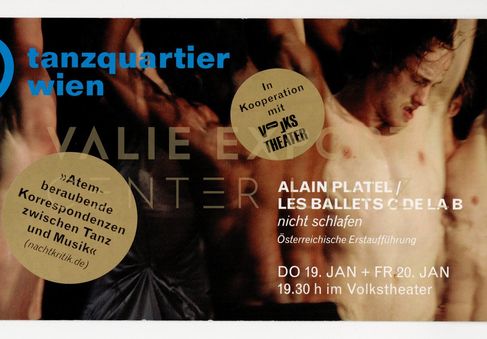 [VEC.004.655] - Alain Platel / Les Ballets C de la B. nicht schlafen. Österreichische Erstauffüh