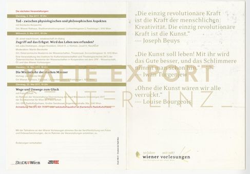 [VEC.004.736] - Wiener Vorlesungen: Gespräch "Kunst für ein besseres Leben"
