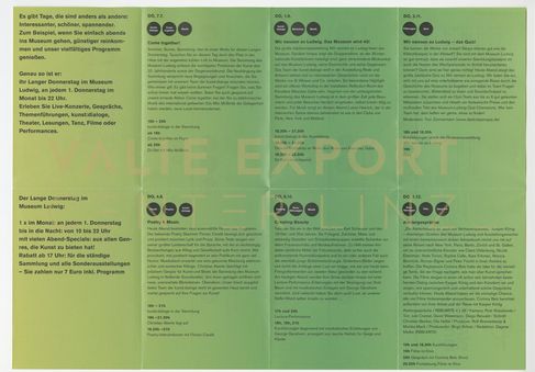 [VEC.004.778] - Museum Ludwig. Programm Juli - Dezember 2016