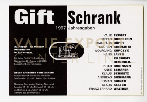 [VEC.004.526] - Giftschrank. Jahresabgaben 1997