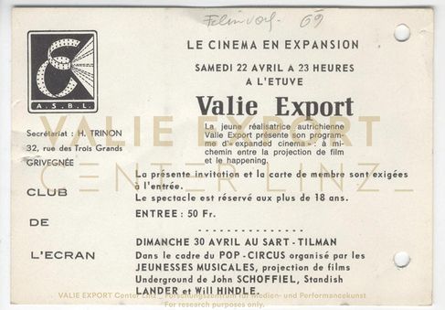 [VEC.003.392] - Le Cinema en Expansion. Valie Export