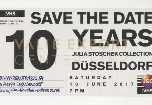 [VEC.004.667] - Save the Date. 10 Years Julia Stoschek Collection Düsseldorf