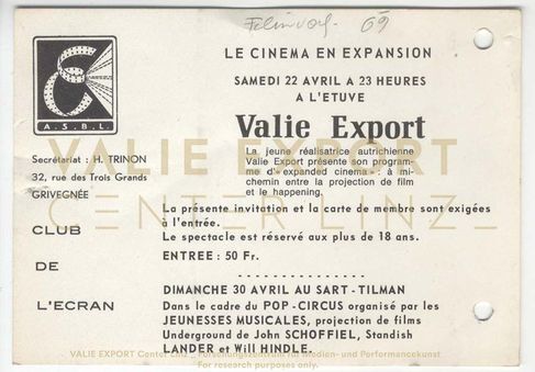 [VEC.003.392] - Le Cinema en Expansion. Valie Export