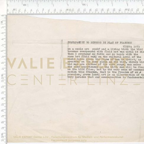 [VEC.000.925] - INCAPACITY TO EXPRESS BY PLAY OF FEATURES 1973