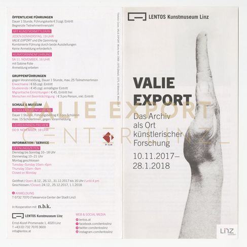 [VEC.004.774] - VALIE EXPORT. Das Archiv als Ort künstlerischer Forschung