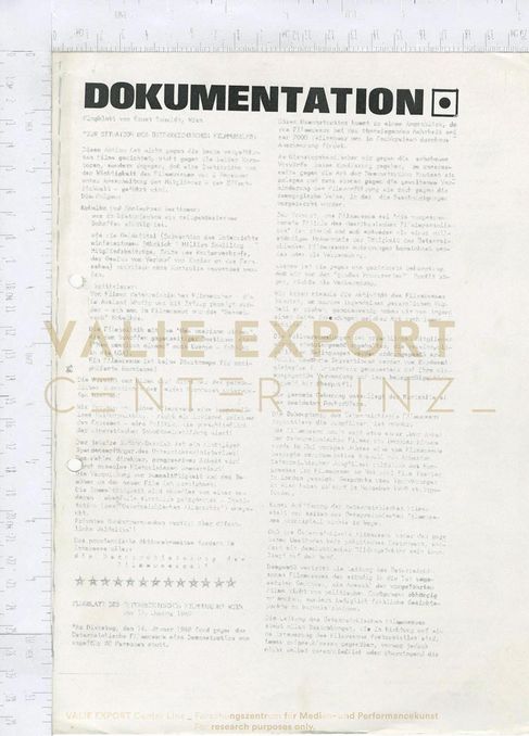 [VEC.002.518] - DOKUMENTATION. Flugblatt von Ernst Schmidt, Wien
