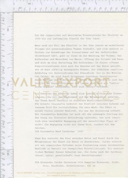 [VEC.002.336] - Von der organischen und abstrakten Formensprache der Skulptur um 1930 bis zur In