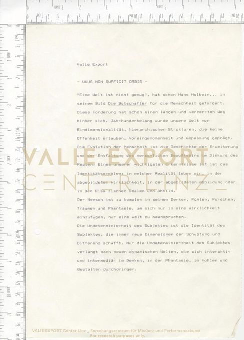 [VEC.003.856] - — UNUS NON SUFFICIT ORBIS —