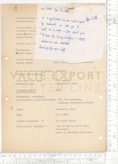 [VEC.000.709] - [Kontaktdaten und Rechteinhaber_innen - "Aktionskunst International"]