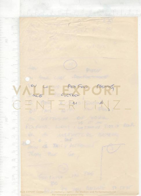 [VEC.006.234] - [Recherchematerial "Aktionskunst International"] - Fragen an [?]