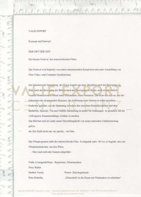 [VEC.000.859] - DER ORT DER ZEIT. Ein kleines Festival des österreichischen Films