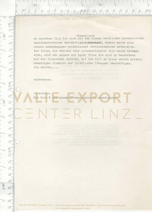 [VEC.004.104] - [Es entstehen Film[e] die sich mit den Formen weiblicher Produktivität auseinand