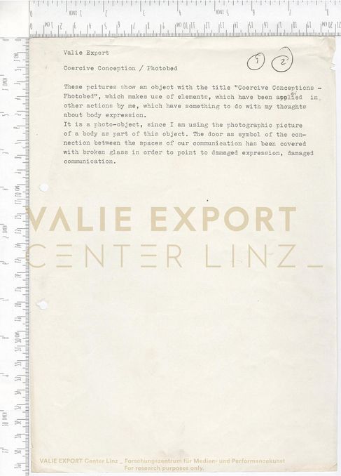[VEC.006.097] - [ENGL. TEXTE DIV. AKTIONEN] - Coercive Conception / Photobed