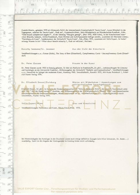 [VEC.000.885] - [Fotokopien aus dem Katalog zur MAGNA-Ausstellung]