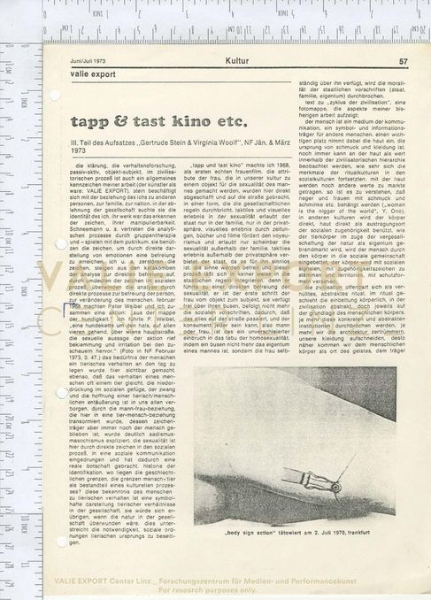 [VEC.002.524] - tapp und tastkino etc. III. Teil des Aufsatzes "Gertrude Stein und Virginia Wool