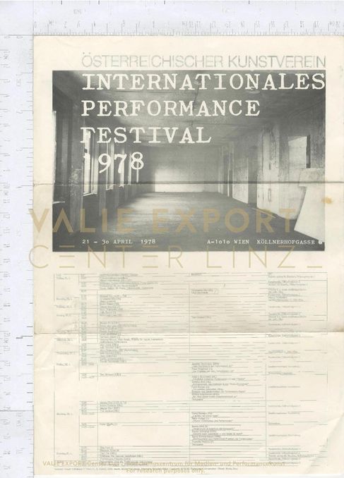[VEC.002.538] - Internationales Performance Festival 1978