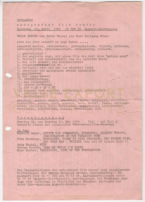 [VEC.003.477] - EINLADUNG undependent film center