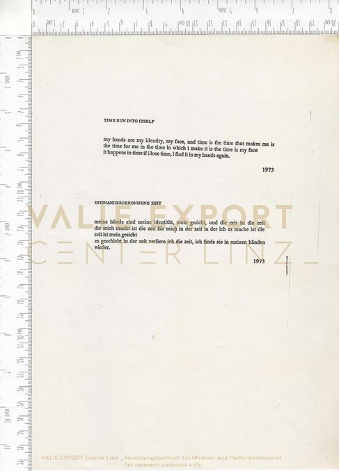 [VEC.006.066] - [ENGL. TEXTE DIV. AKTIONEN] - TIME RUN INTO ITSELF / INEINANDERGERONNENE ZEIT