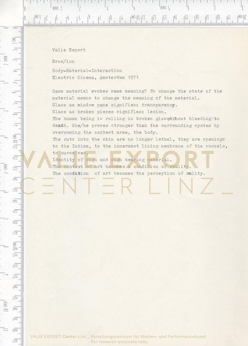 [VEC.000.953] - VALIE EXPORT. Eros/ion