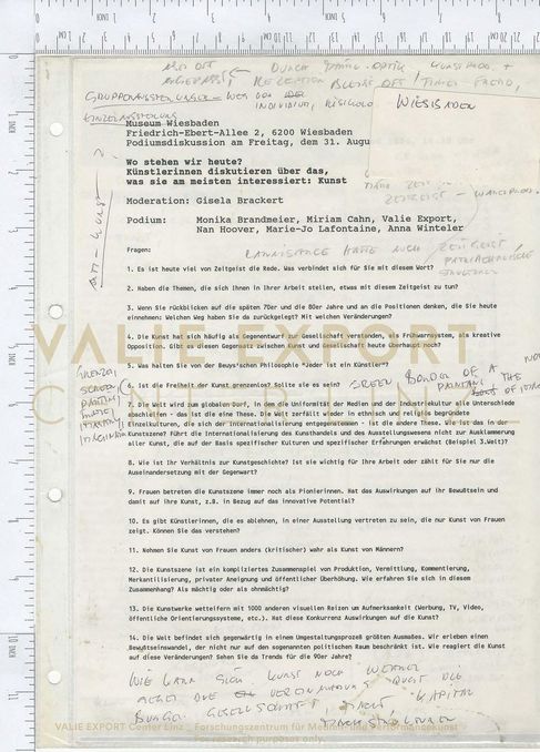 [VEC.002.355] - Wo stehen wir heute? Künstlerinnen diskutieren über das was sie am meisten inter