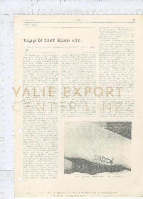 [VEC.002.524] - tapp und tastkino etc. III. Teil des Aufsatzes "Gertrude Stein und Virginia Wool