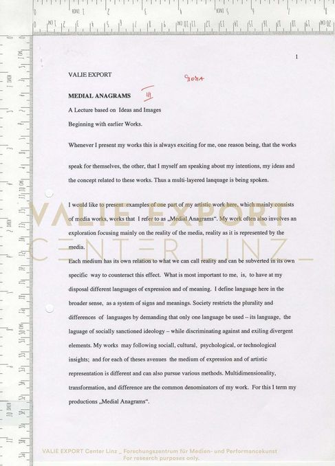 [VEC.000.837] - Medial Anagrams III. A Lecture based on Ideas and Images