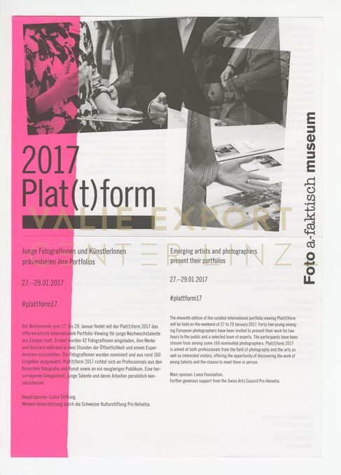 [VEC.004.709] - 2017 Plat(t)form. Junge FotografInnen und KünstlerInnen präsentieren ihre Portfo