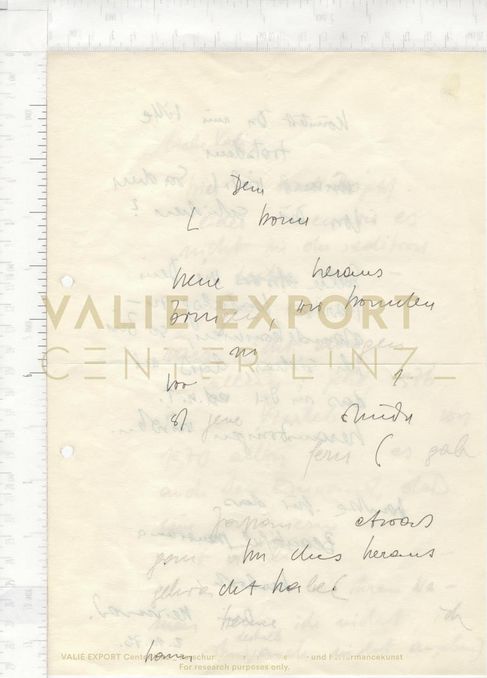 [VEC.005.662] - Korrespondenz Heimrad [Bäcker], VALIE EXPORT