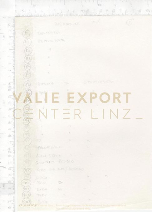 [VEC.006.294] - [Recherchematerialien zu "Aktionskunst International"] - Liste, Notizen