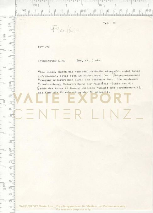 [VEC.003.919] - INTERRUPTED LINE 1971-72