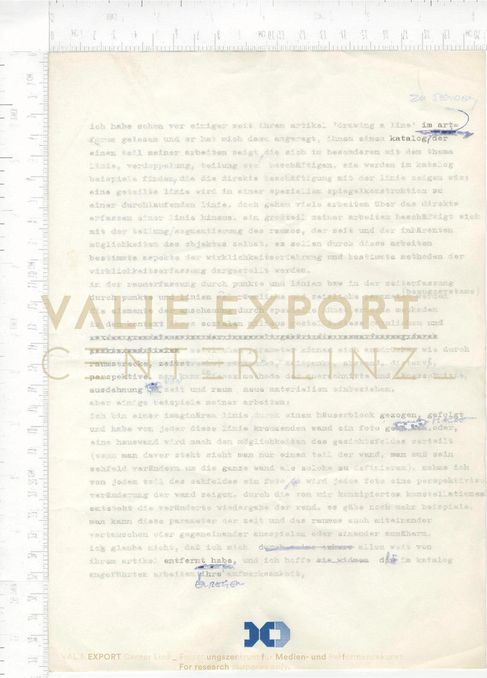 [VEC.003.879] - [ich habe schon vor einiger zeit ihren artikel 'drawing a line' im artforum gele