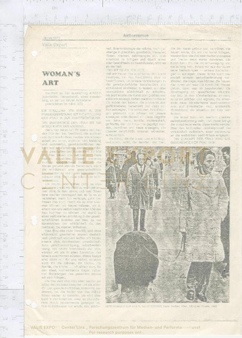 [VEC.002.522] - WOMAN'S ART. manifest zu der ausstellung MAGNA (arbeitstitel frauenkunst), einer