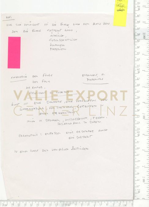 [VEC.000.891] - [Was sich verändert ist die Frage nach dem Platz von dem die Frage gestellt wird