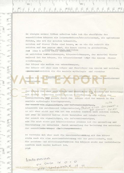 [VEC.003.872] - [in einigen meiner frühen arbeiten habe ich die oberfläche des meschlichen körpe