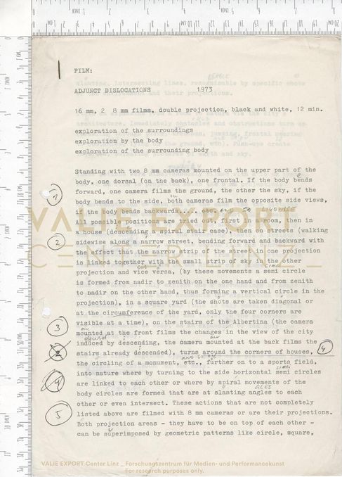 [VEC.006.101] - [ENGL. TEXTE DIV. AKTIONEN] - FILM: ADJUNCT DISLOCATIONS 1973