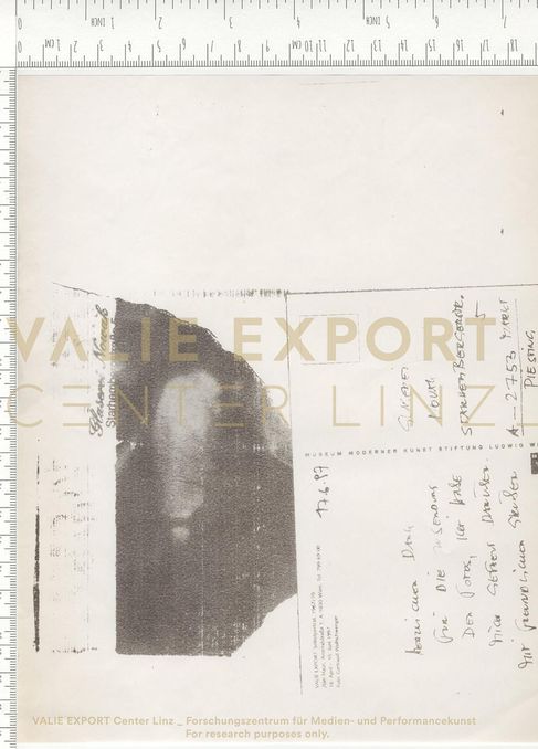 [VEC.000.103] - Korrespondenz VALIE EXPORT, Glaserei Nowak