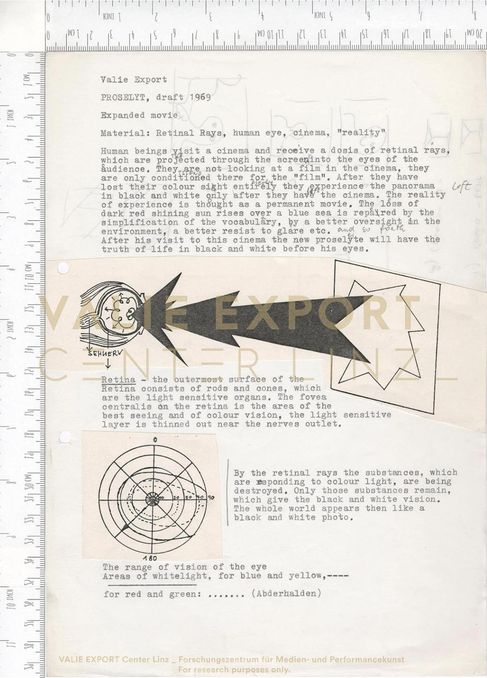 [VEC.006.070] - [ENGL. TEXTE DIV. AKTIONEN] - VALIE EXPORT, PROSELYT, draft 1969