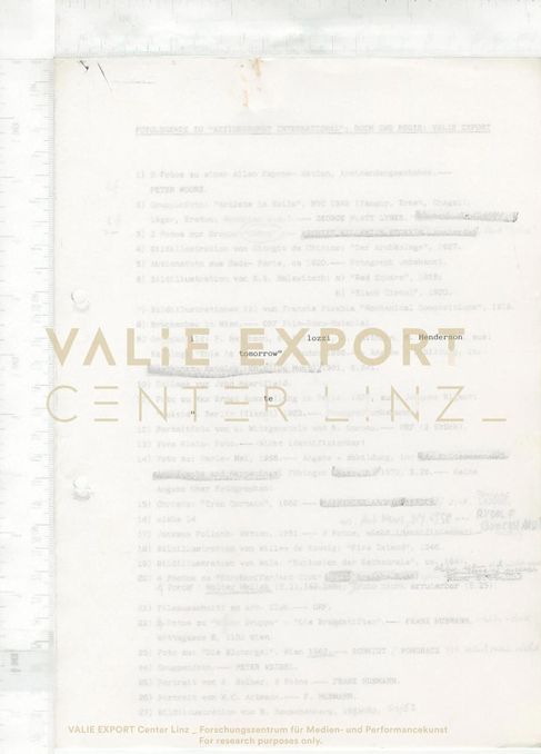 [VEC.000.705] - Fotolegende zu "Aktionskunst International"