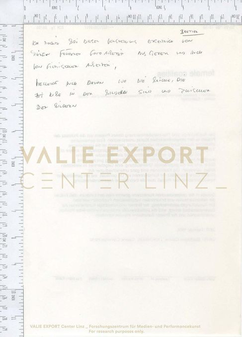 [VEC.002.347] - Female Coalities / [Riße sind Schnittstellen] / Mediale Anagramme